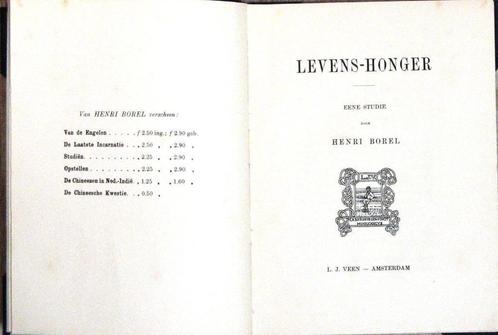 Levens-Honger; Schr Borel; Uitg Veen; Datum 1902;, Boeken, Filosofie, Gelezen, Ophalen of Verzenden