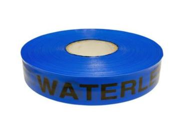Waarschuwing  lint blauw  Waterleiding beschikbaar voor biedingen