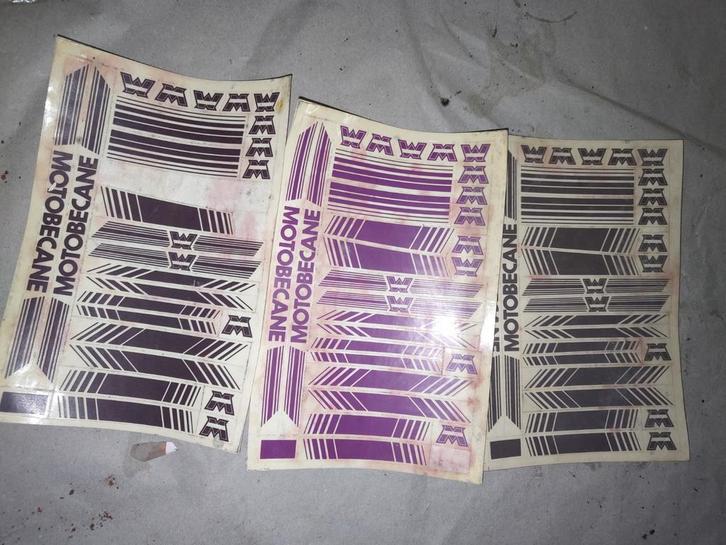 3x sticker set Motobecane, Motoren, Accessoires | Stickers, Ophalen of Verzenden