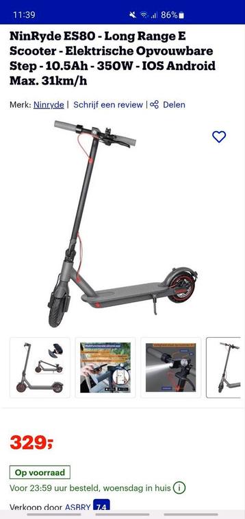 Z.G.A.N MOOI ELECTRISCHE STEP  beschikbaar voor biedingen