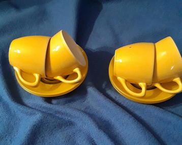 *Vintage*  Villeroy en Boch, 4 espresso kop en schotels  beschikbaar voor biedingen