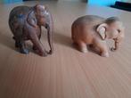 Uit hout gesneden olifantjes, Ophalen of Verzenden, Zo goed als nieuw, Paard, Beeldje of Figuurtje