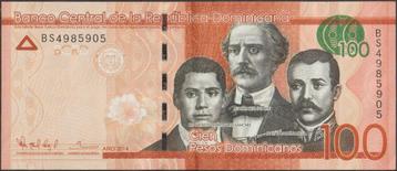 Dominicaanse Republiek 100 pesos 2014 XF p.190a (# 120) beschikbaar voor biedingen