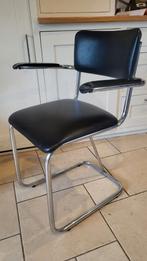 Vintage Gispen buisstoel nette staat gave bekleding, Huis en Inrichting, Stoelen, Ophalen