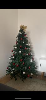 2.1 meter Kerstboom met decoraties, Ophalen, Zo goed als nieuw