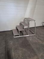 Aluminium Trap - 4 Treden, Doe-het-zelf en Verbouw, Ladders en Trappen, Ophalen of Verzenden, Gebruikt, Trap, Minder dan 2 meter