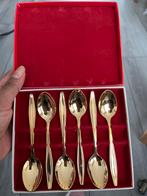 Gouden Dessertlepels - Set van 6 in Doosje Vintage Bestek, Antiek en Kunst, Ophalen of Verzenden