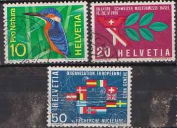 Zwitserland 1966 Natuurbescherming Vogel Boom EUROPA vlaggen beschikbaar voor biedingen