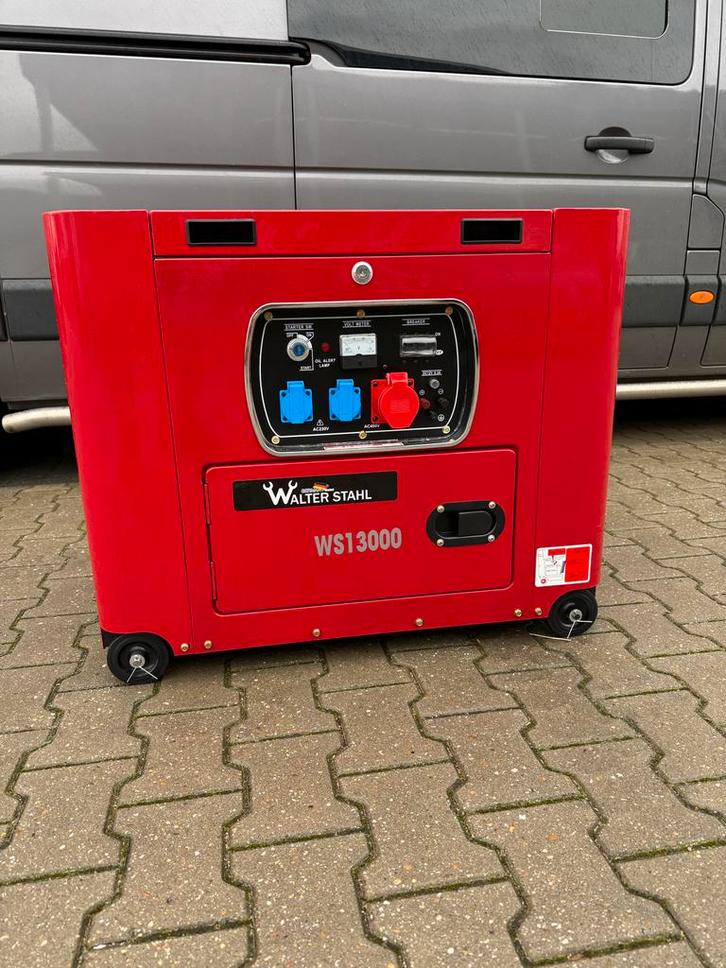 ‼️GRATIS BEZORGD‼️ | Walter Stahl WS13000 Stille generator, Doe-het-zelf en Verbouw, Aggregaten, Nieuw, Dieselolie, 5 tot 10 kVA