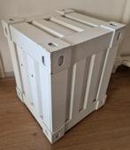 Wit opberg krukje/kist met deksel 29 x 29 x h36 cm *k, Huis en Inrichting, Krukjes, Ophalen, Gebruikt, Hout