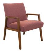 Vintage fauteuil roze opnieuw bekleed gratis bezorging, Minder dan 75 cm, Ophalen of Verzenden, Hout, 50 tot 75 cm