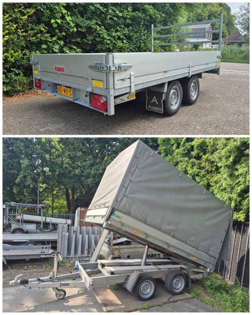 Anssems ASX Plateauwagen en Hapert Cobalt Kipper, Auto diversen, Aanhangers en Bagagewagens, Gebruikt, Ophalen