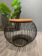 Salontafel Mangohout - Bijzettafel Rond 65 x 65 x 51 cm, 45 tot 60 cm, Rond, Nieuw, Hout