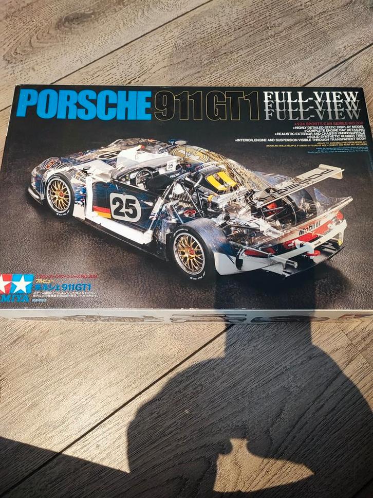 Tamiya Porsche 911 GT1 Full View (Clear Body) 1:24, Hobby en Vrije tijd, Modelbouw | Auto's en Voertuigen, Nieuw, Auto, Groter dan 1:32