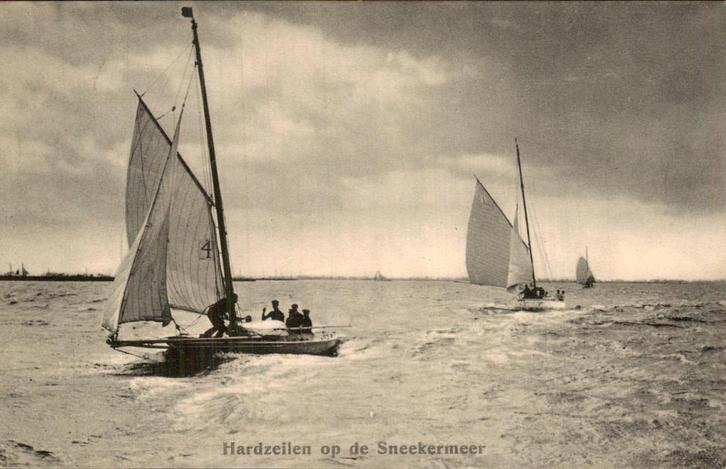 Sneekermeer - Hardzeilen, Verzamelen, Ansichtkaarten | Nederland, Gelopen, Friesland, Voor 1920, Ophalen of Verzenden
