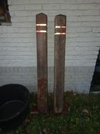 set Diamantkoppaal hardhout tuinpaal houten paal 14x14x140cm, Tuin en Terras, Ophalen, Gebruikt, Palen, Hardhout
