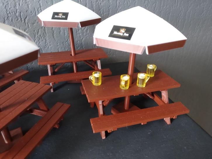 GROLSCH AMSTEL HERTOG-JAN HEINEKEN picknickset miniatuur, Verzamelen, Biermerken, Nieuw, Reclamebord, Plaat of Schild, Hertog Jan