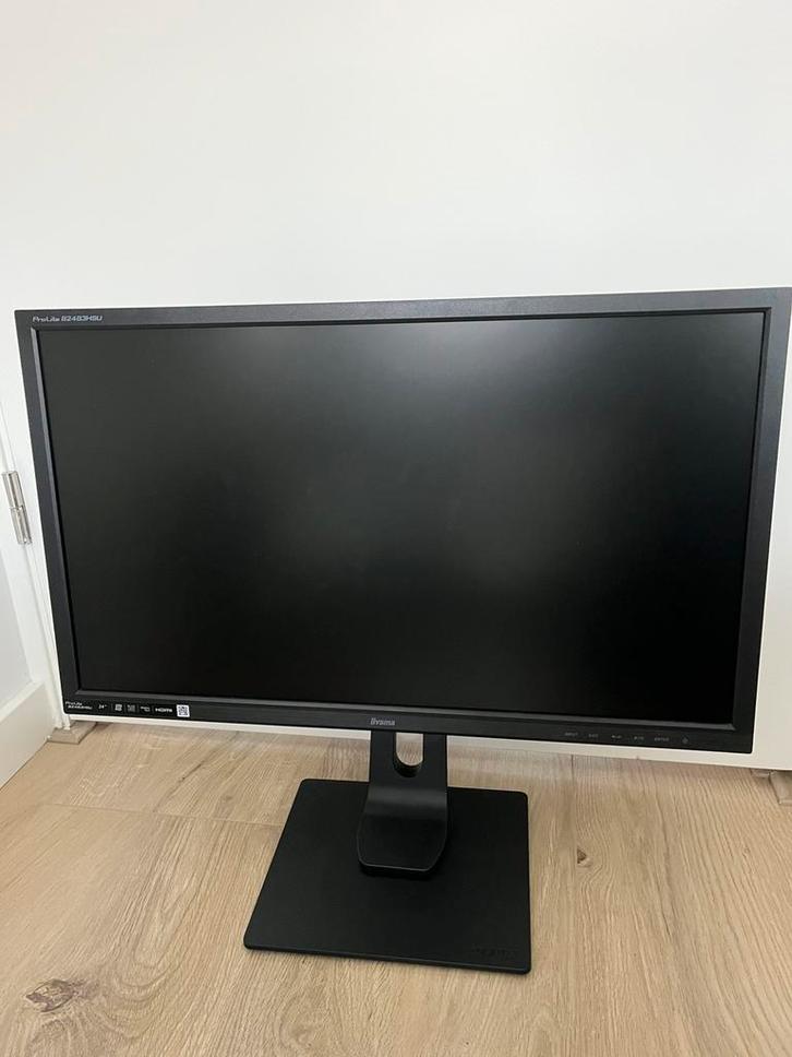 IIyama ProLite B2483HSU - Full HD - 24”, Computers en Software, Monitoren, Zo goed als nieuw, 60 Hz of minder, HDMI, Gaming, In hoogte verstelbaar