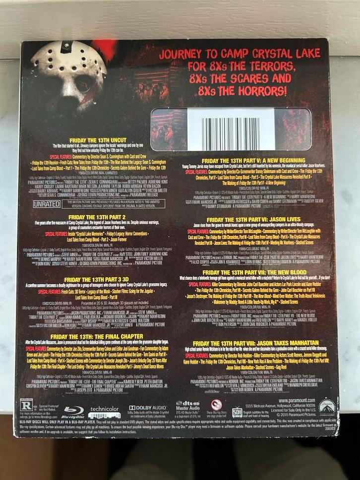 Friday the 13th Blu-ray Collectie, Cd's en Dvd's, Blu-ray, Zo goed als nieuw, Overige genres, Boxset, Ophalen of Verzenden