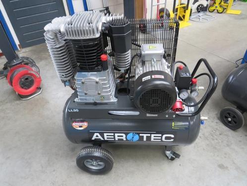 Zuigercompressor AEROTEC 895-90 PRO-400 Volt met 10 bar 90L, Doe-het-zelf en Verbouw, Compressors, Nieuw, 10 bar of meer, 25 tot 100 liter