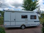 Eifelland Holiday 420+mover+2xfietsenrek, Caravans en Kamperen, Rondzit, Schokbreker, Dwarsbed, 5 tot 6 meter