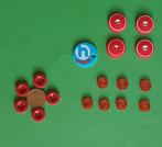 16 Knopen Rood, Lila & Oranje, Ophalen of Verzenden, Gebruikt, Knoop of Knopen