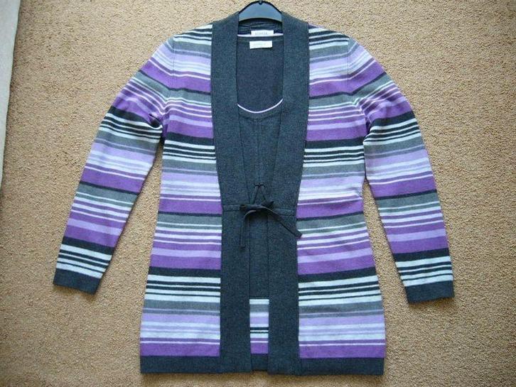 Bonita vest met bijpassende top en ketting mt 36 nog nieuw, Kleding | Dames, Truien en Vesten, Nieuw, Maat 36 (S), Overige kleuren