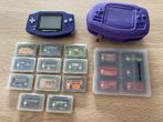 Gameboy Advance Paars/Indigo + 17 spelletjes, Game Boy Advance, Ophalen of Verzenden, Met games