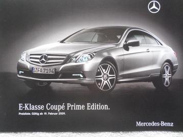 Mercedes E Coupe Prime Edition 2012 Brochure beschikbaar voor biedingen