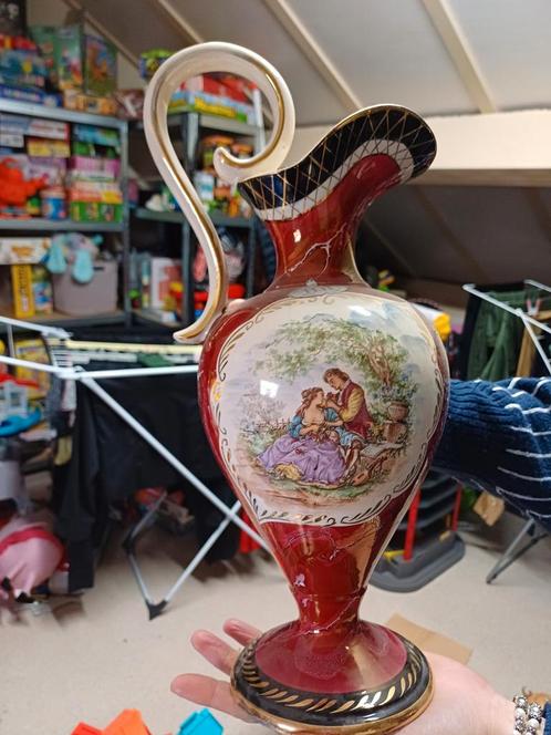 Vintage H. Bequet Quaregnon Kan - Romantisch Design, Antiek en Kunst, Antiek | Vazen, Ophalen of Verzenden