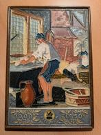 Delfts Blauw Cloisonne Tegel Porceleyne Fles, Ophalen of Verzenden