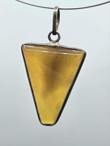 Zilveren Hanger met Gele Agaat beschikbaar voor biedingen