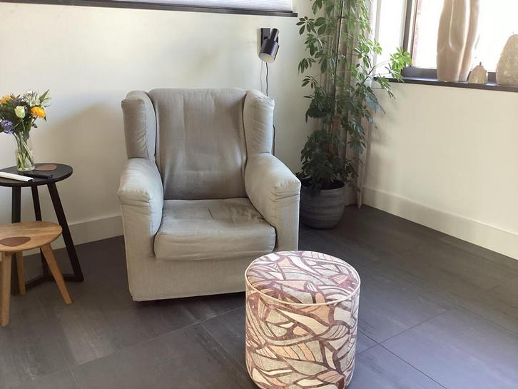 Jan de Bouvrie Gelderland Fauteuil “Sky High” Taupe, Huis en Inrichting, Fauteuils, Gebruikt, Stof, 75 tot 100 cm, Ophalen