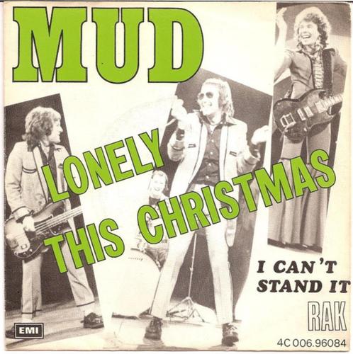 Kerst Single (1974) : MUD - Lonely this Christmas, Cd's en Dvd's, Vinyl Singles, Gebruikt, Single, Pop, 7 inch, Ophalen of Verzenden