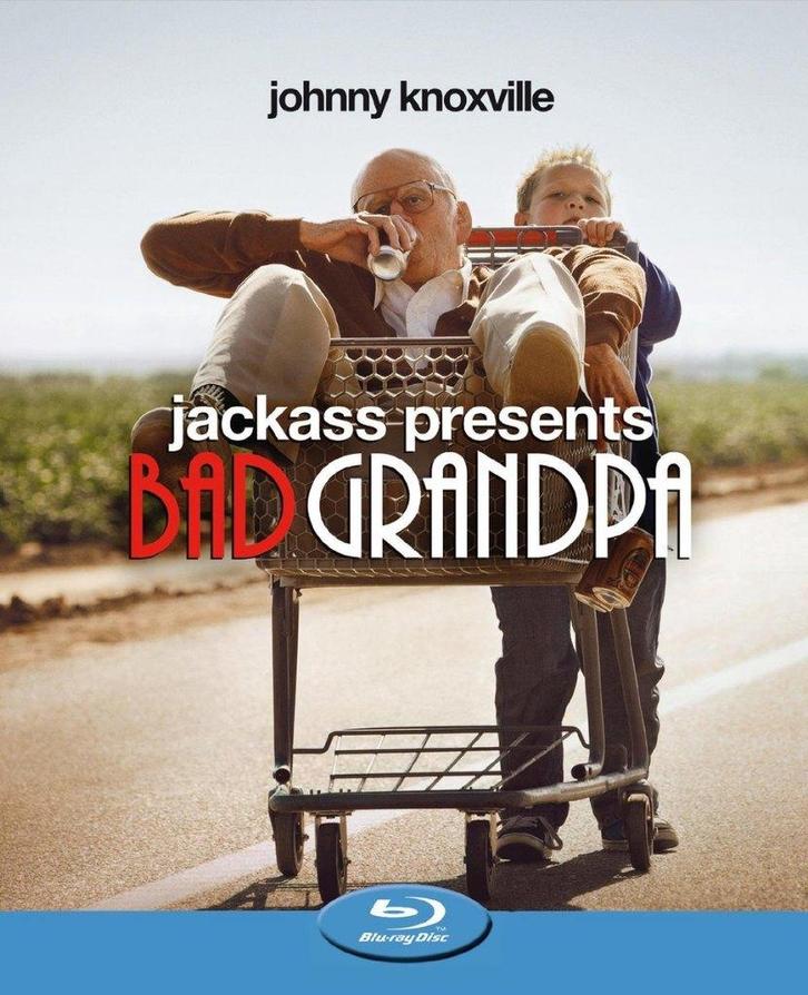 BLU-RAY BAD GRANDPA JACKASS JOHNNY KNOXVILLE UNCUT, Cd's en Dvd's, Blu-ray, Zo goed als nieuw, Humor en Cabaret, Verzenden
