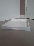 Wit dienblad - Vierkant hooglans, Ophalen of Verzenden, Zo goed als nieuw, Vierkant, Hout