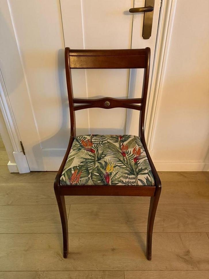 6 Antieke Eetkamerstoelen, Huis en Inrichting, Stoelen, Gebruikt, Vijf, Zes of meer stoelen, Hout, Bruin, Ophalen