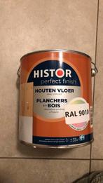 Histor houten vloerlak 2,5 liter, wit 9010 ongeopend, 33m2, Ophalen, Wit, Nieuw, Lak