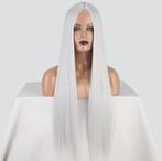 Grijze Lange Steile Pruik Witte Haren Haar Dames Vrouwen, Sieraden, Tassen en Uiterlijk, Uiterlijk | Haarverzorging, Verzenden