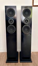 High-end speakers met Stradivari-drivers - zwart vloerstaand, Gebruikt, 120 watt of meer, Front, Rear of Stereo speakers, Ophalen