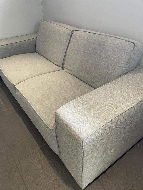 zitbank grijs stof 190x80x80, Huis en Inrichting, Banken | Bankstellen, Gebruikt, Rechte bank, Driepersoons, 150 tot 200 cm, 75 tot 100 cm