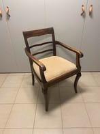 Antieke Stoel met Nieuwe Zitting, Huis en Inrichting, Stoelen, Ophalen, Gebruikt, Bruin, Eén