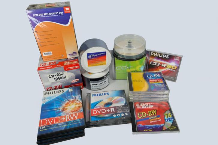 Rewritable CD's en DVD's, Traxdata Sony Philips, Computers en Software, Beschrijfbare discs, Nieuw, Dvd, Herschrijfbaar, Op spindel