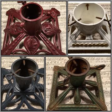 Antiek gietijzeren kerstboomstandaard in verschillende maten beschikbaar voor biedingen