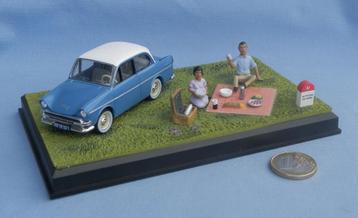 Diorama Norev 1/43 : Daf Daffodil op pick-nick beschikbaar voor biedingen