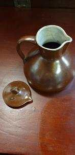 theepot aardewerk bruin vintage, Verzamelen, Ophalen of Verzenden