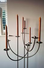 Vintage Staande Kandelaar - 9 Armen - Metaal, Huis en Inrichting, Woonaccessoires | Kandelaars en Kaarsen, Ophalen, Metaal, 75 cm of meer