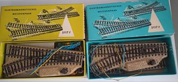 Marklin H0 5117 Set M-Rails Elektrische Wissels in doos! beschikbaar voor biedingen