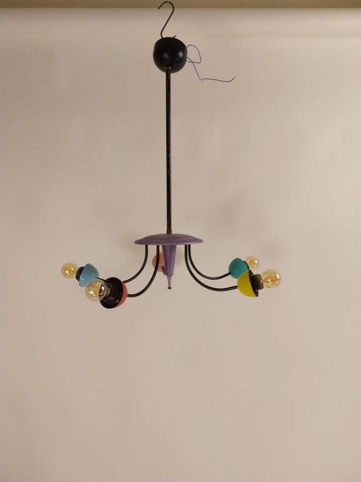 Italiaanse Spoetnik Lamp - Stilnovo Stijl, Huis en Inrichting, Lampen | Hanglampen, Zo goed als nieuw, 50 tot 75 cm, Metaal, Ophalen of Verzenden