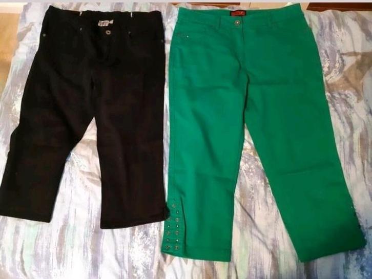 2x 3/4-broek maat 40, NIEUW/ ZGAN, Kleding | Dames, Broeken en Pantalons, Zo goed als nieuw, Maat 38/40 (M), Groen, Driekwart